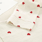 Delphine | Womens Cotton Pyjamas Heart Print Loungewear Set