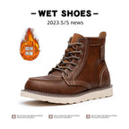 Hamish | Mens Work Boots Fleece Lined Warm Retro Boots - 11
