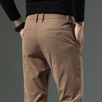 Roland | Mens Corduroy Trousers Business Casual Slim Straight Trousers - 2