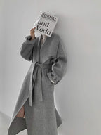 Lachlan | Womens Wool Coat Long Belted Winter Overcoat Trench