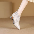 Celeste Comfort Ankle Boots - White