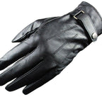 Fenwick | Mens Leather Sheepskin Touchscreen Winter Warm Ski Gloves - 4