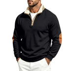 Viggo | Mens Half Zip Fleece Sweatshirt Long Sleeve Top - 7