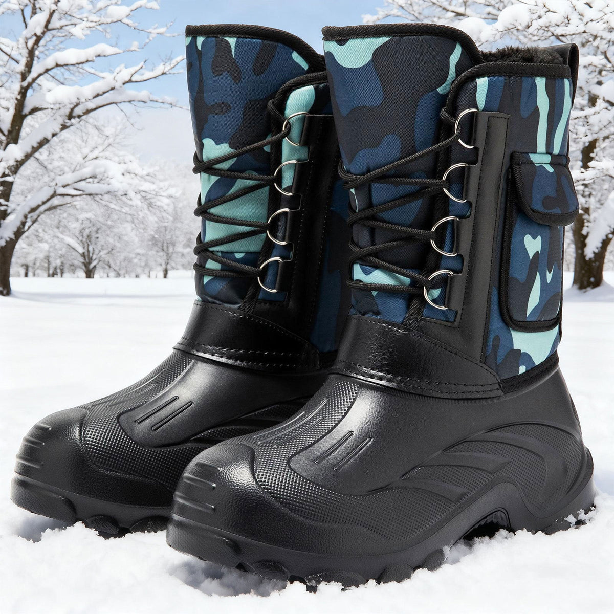 Ferris | Mens Snow Boots Waterproof Fleece Lined Warm Winter Boots