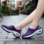 Juno | Womens Trainers Slip On Mesh Breathable Air Cushion Walking Shoes