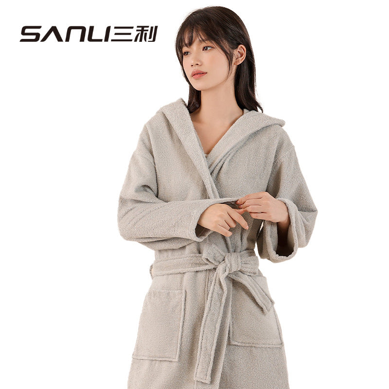 Vaughn | Womens Dressing Gown Towelling Cotton Bathrobe Robe