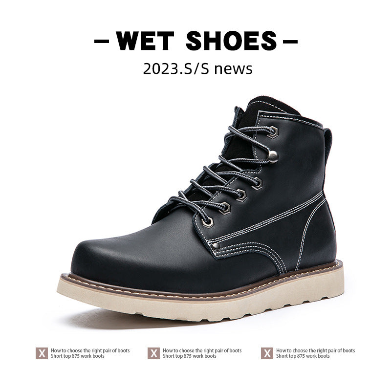 Hamish | Mens Work Boots Fleece Lined Warm Retro Boots - 15