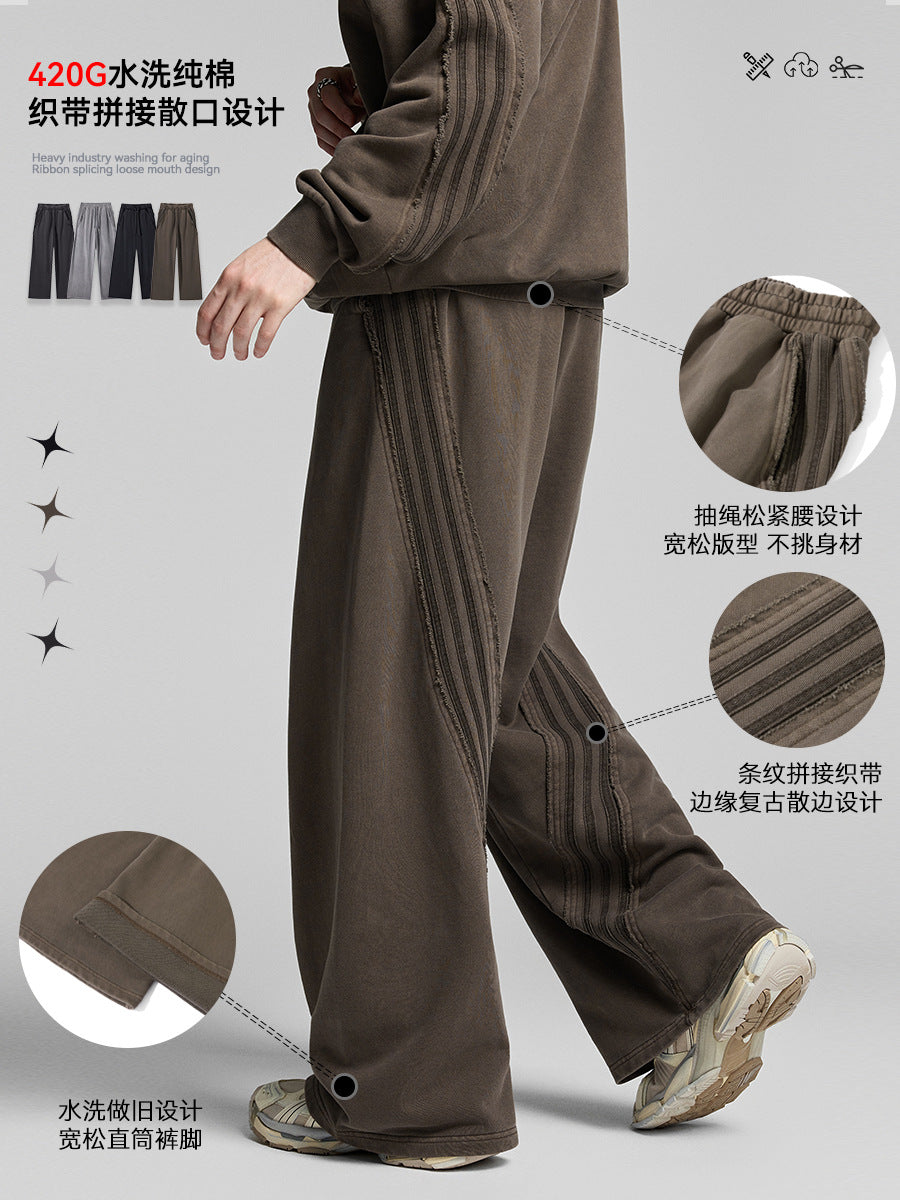 Camilla | Mens Joggers Sweatpants Wide Leg Heavyweight Casual Trousers