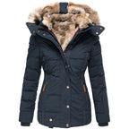 Linnea | Womens Parka Coat Fur Collar Padded Warm Winter Coat