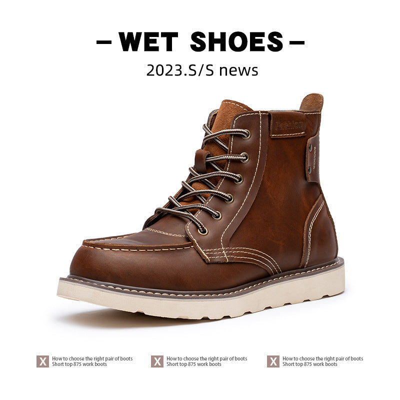 Hamish | Mens Work Boots Fleece Lined Warm Retro Boots - 10