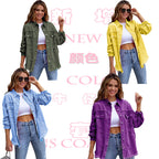Clarissa | Womens Longline Distressed Denim Jacket