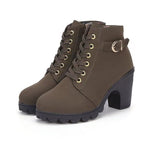 Harriet ankle boots in olive, pair