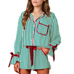 Florence | Womens Printed Long Sleeve Pyjama Shorts Set