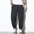 Roderick | Mens Linen Trousers Cotton Casual Tapered Trousers - 2