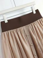 Alaric | Womens Pleated Skirt High Waisted Mesh Midi Skirt