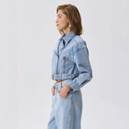 Elodie | Womens Washed Cotton Denim Jacket