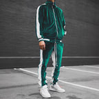 Anouk | Mens Tracksuit Velvet Two Piece Set Jacket Joggers Loungewear