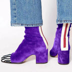 Fenella | Womens Knee High Suede Heeled Winter Long Boots - 9