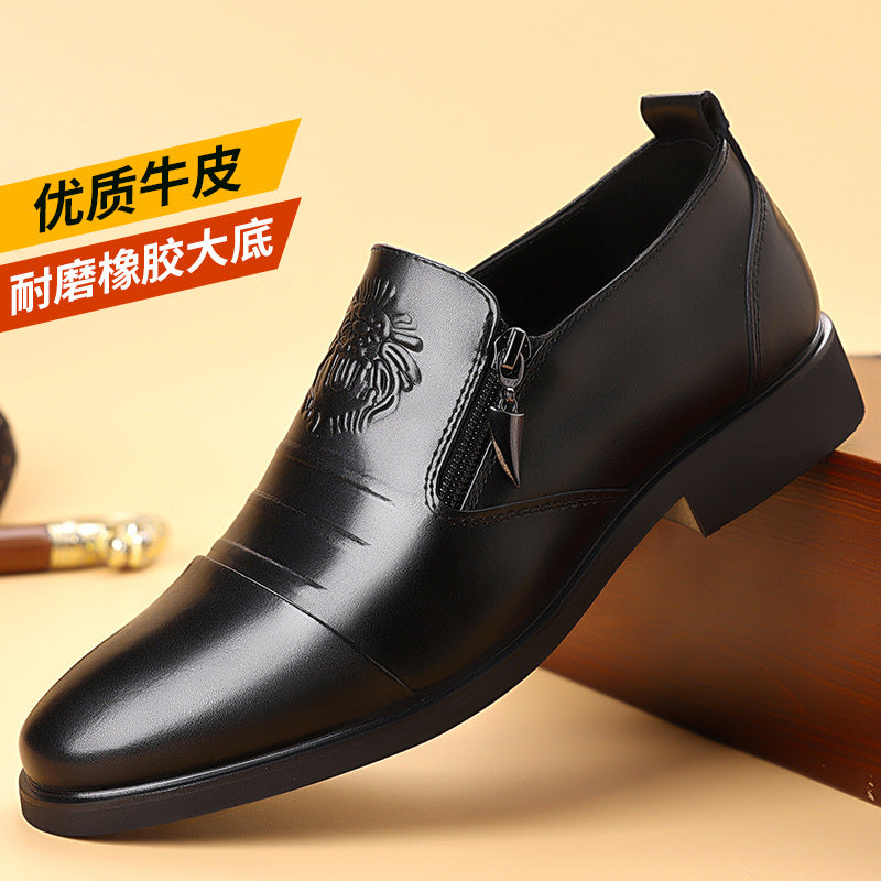 Archer | Mens Business Casual Pointed Leather Formal Shoes - 8