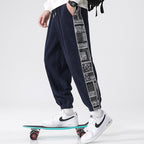 Quill | Mens Corduroy Straight Casual Loose Patchwork Trousers - 4