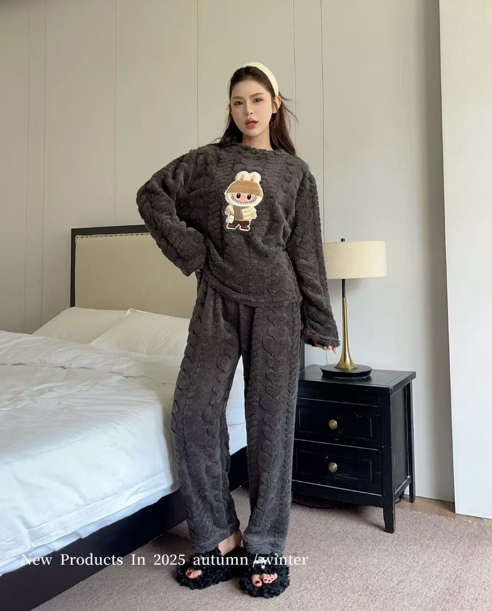 Priya | Womens Fleece Pyjamas Warm Winter Loungewear Set - 6