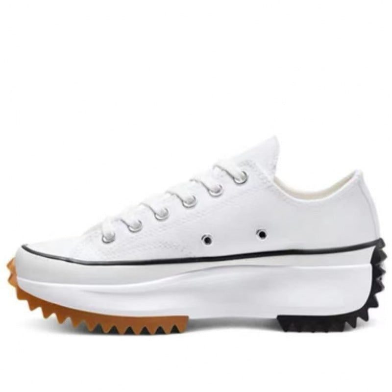 Thatcher | Mens Trainers Platform Canvas Thick Soled Lace Up Shoes - 12
