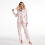 Amara | Womens Satin Jacquard Loungewear Pyjama Set
