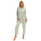 Amara | Womens Satin Jacquard Loungewear Pyjama Set