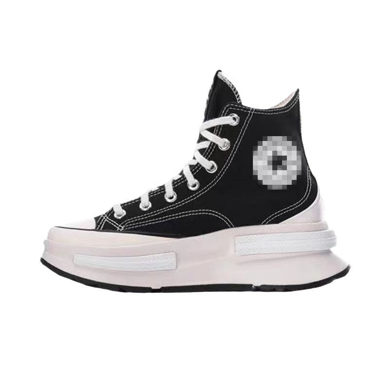 Thatcher | Mens Trainers Platform Canvas Thick Soled Lace Up Shoes - 5