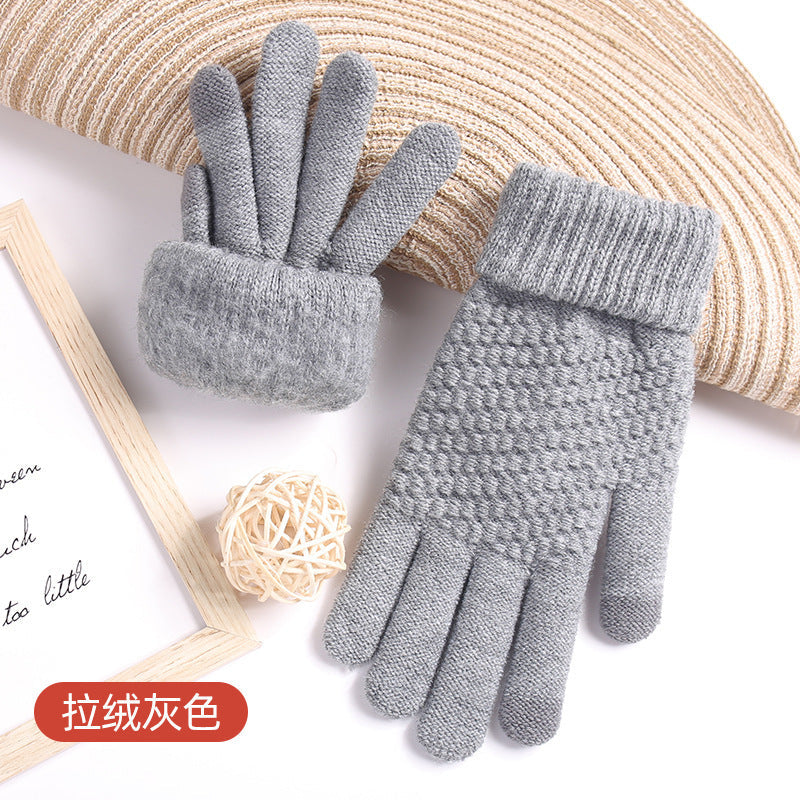Odette | Womens Fleece Lined Warm Winter Touch Screen Knitted Gloves - 7