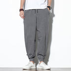 Roderick | Mens Linen Trousers Cotton Casual Tapered Trousers - 7