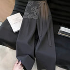 Bexley | Womens Trousers Wide Leg Faux Two Piece Suit Pants