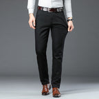 Reuben | Mens Work Straight Leg Business Casual Fleece Lined Trousers - 7