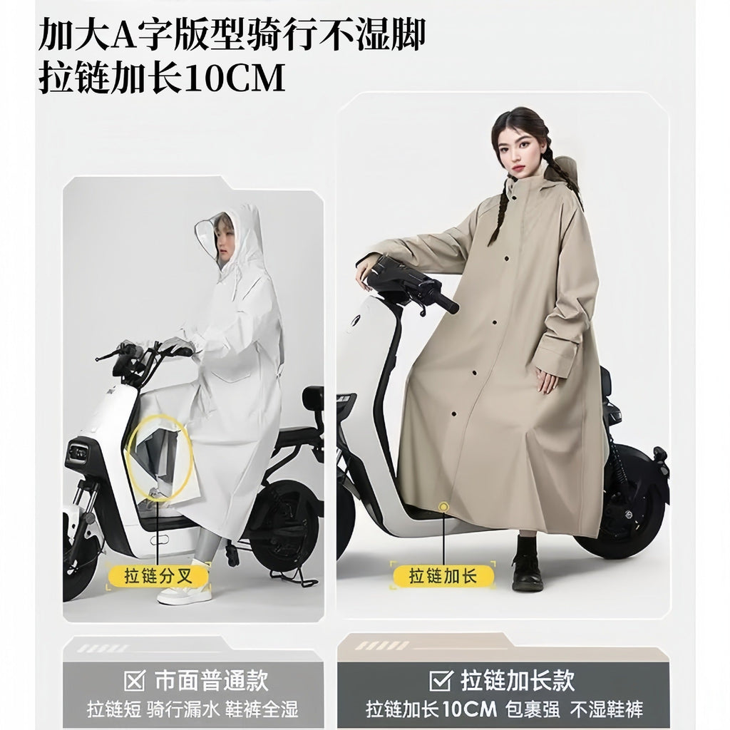Talia | Mens Raincoat Waterproof Long Hooded Riding Rain Poncho