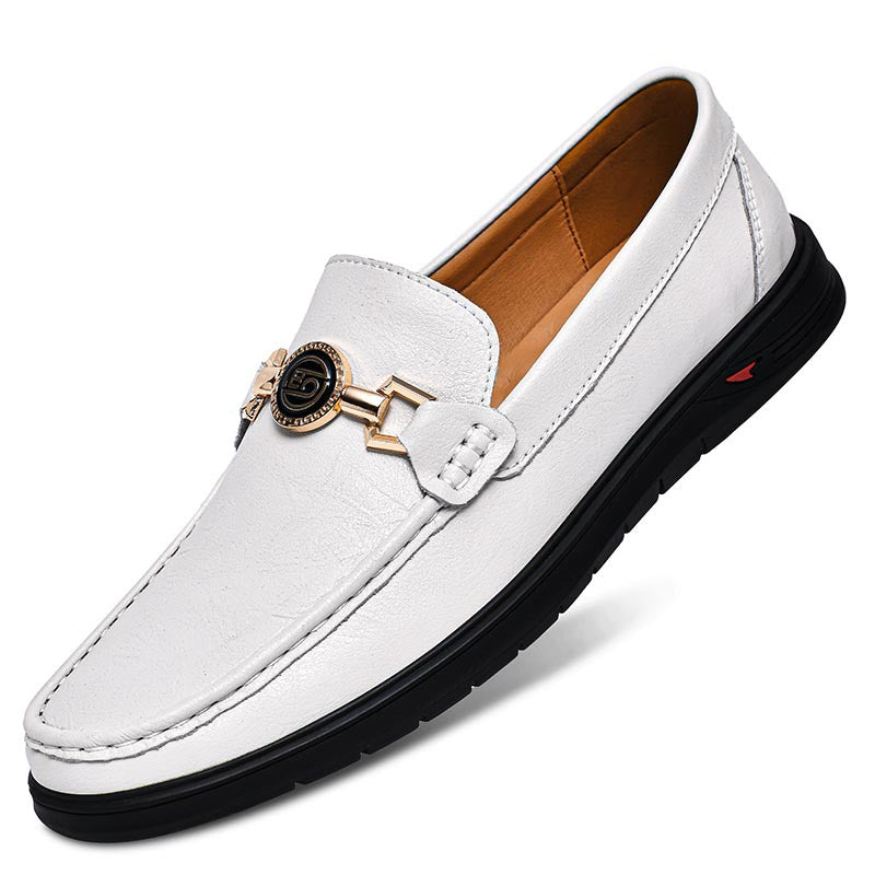 Archer bit driving loafer in white
