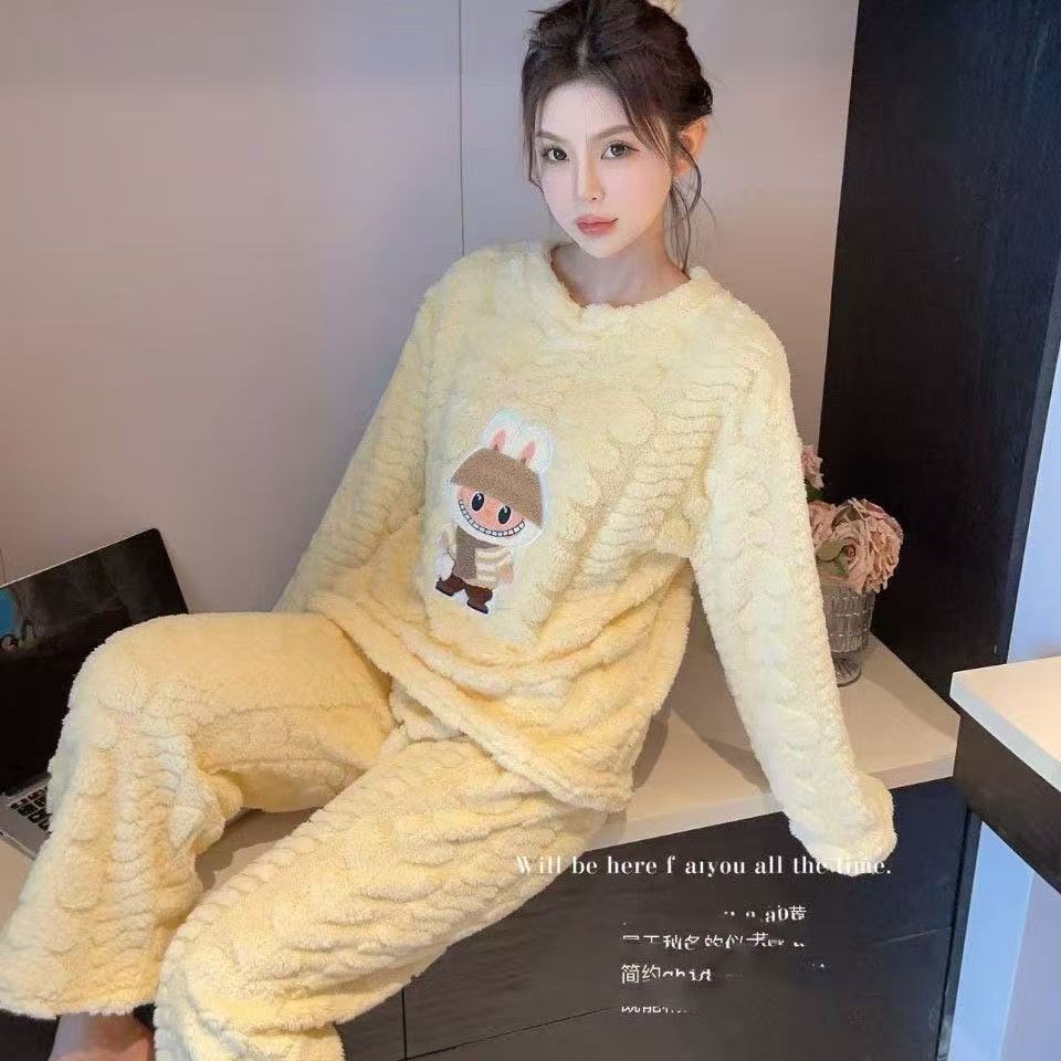 Priya | Womens Fleece Pyjamas Warm Winter Loungewear Set - 3