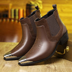 Alaric | Mens Chelsea Boots Ankle Boots Slip on Leather Boots - 3