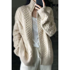 Rufus | Womens Cardigan Knitted Jumper Zip Turtleneck Sweater Jacket - 1