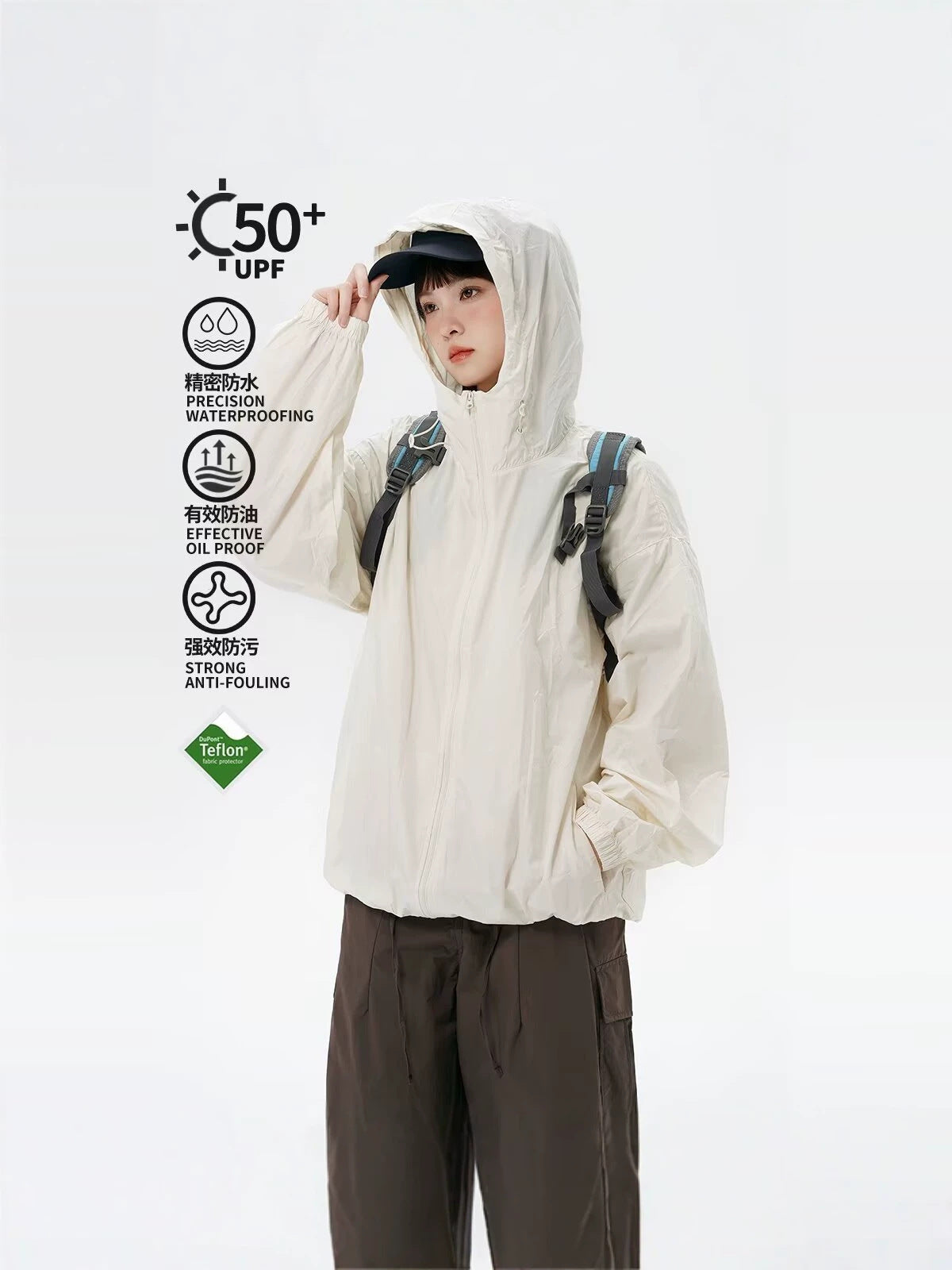 Greer | Womens Jacket Lightweight UV Sun Protection Hooded Summer Coat