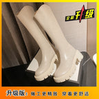 Petra | Womens Knee High Chunky Thick Heel Knight Boots - 7