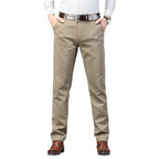 Reuben | Mens Work Straight Leg Business Casual Fleece Lined Trousers - 5