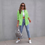 Clarissa | Womens Longline Distressed Denim Jacket