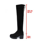 Greta | Mens Knee High Black Lace Up Outdoor Boots - 2