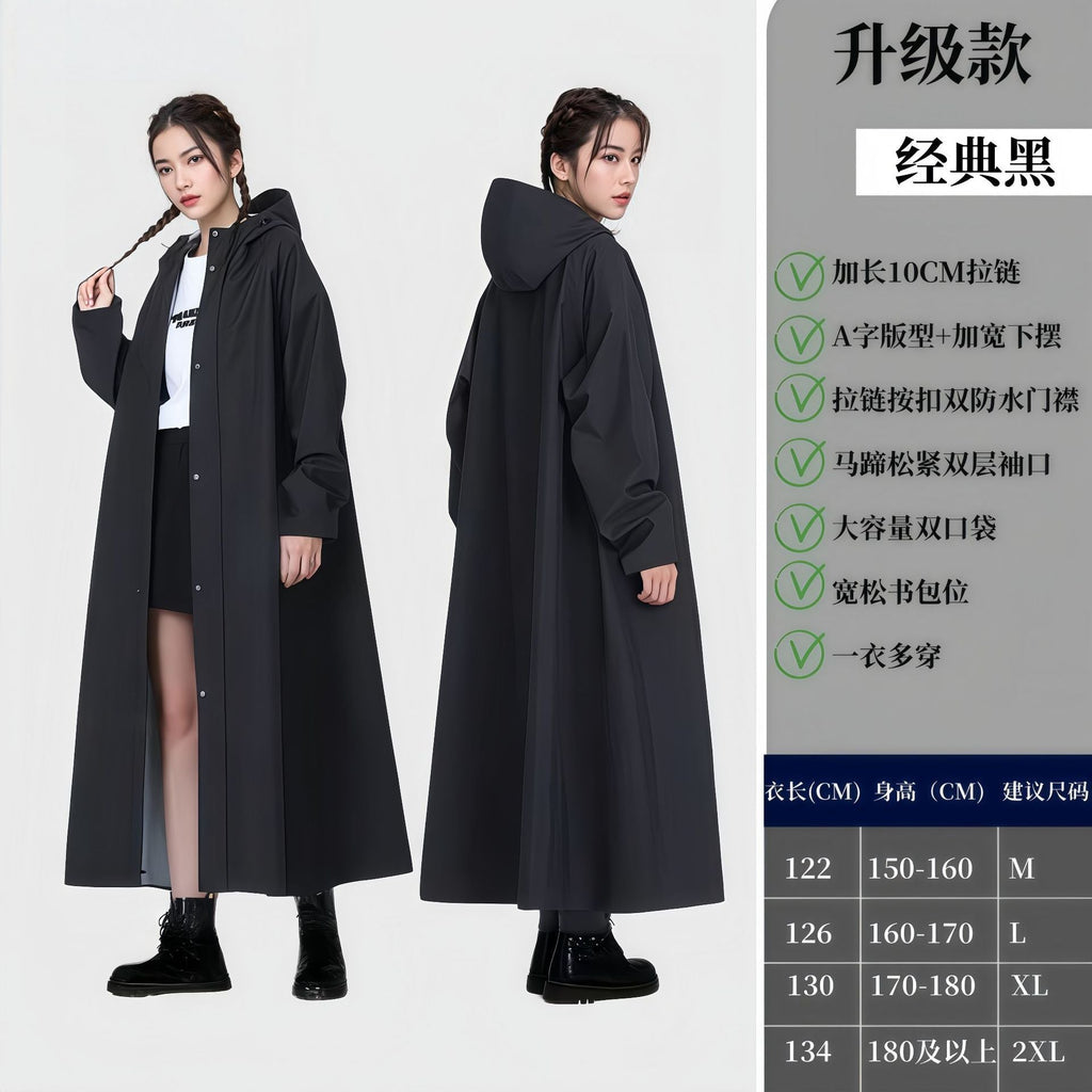 Talia | Mens Raincoat Waterproof Long Hooded Riding Rain Poncho