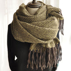 Quill | Womens Autumn Winter Warm Soft Gradient Long Shawl Scarf - 11