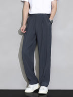 Nathaniel | Mens Wide Leg Straight Loose Casual Summer Trousers - 2