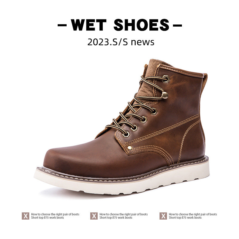 Hamish | Mens Work Boots Fleece Lined Warm Retro Boots - 13