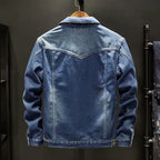 Ferris | Mens Denim Jacket Fleece Lined Warm Winter Trucker Jacket