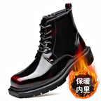 Quentin | Mens Chelsea Boots Fleece Lined Ankle Platform Winter Boots - 9