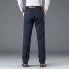 Reuben | Mens Work Straight Leg Business Casual Fleece Lined Trousers - 8